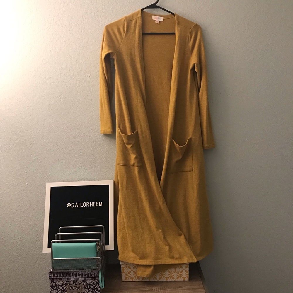 Long cardigan yellow